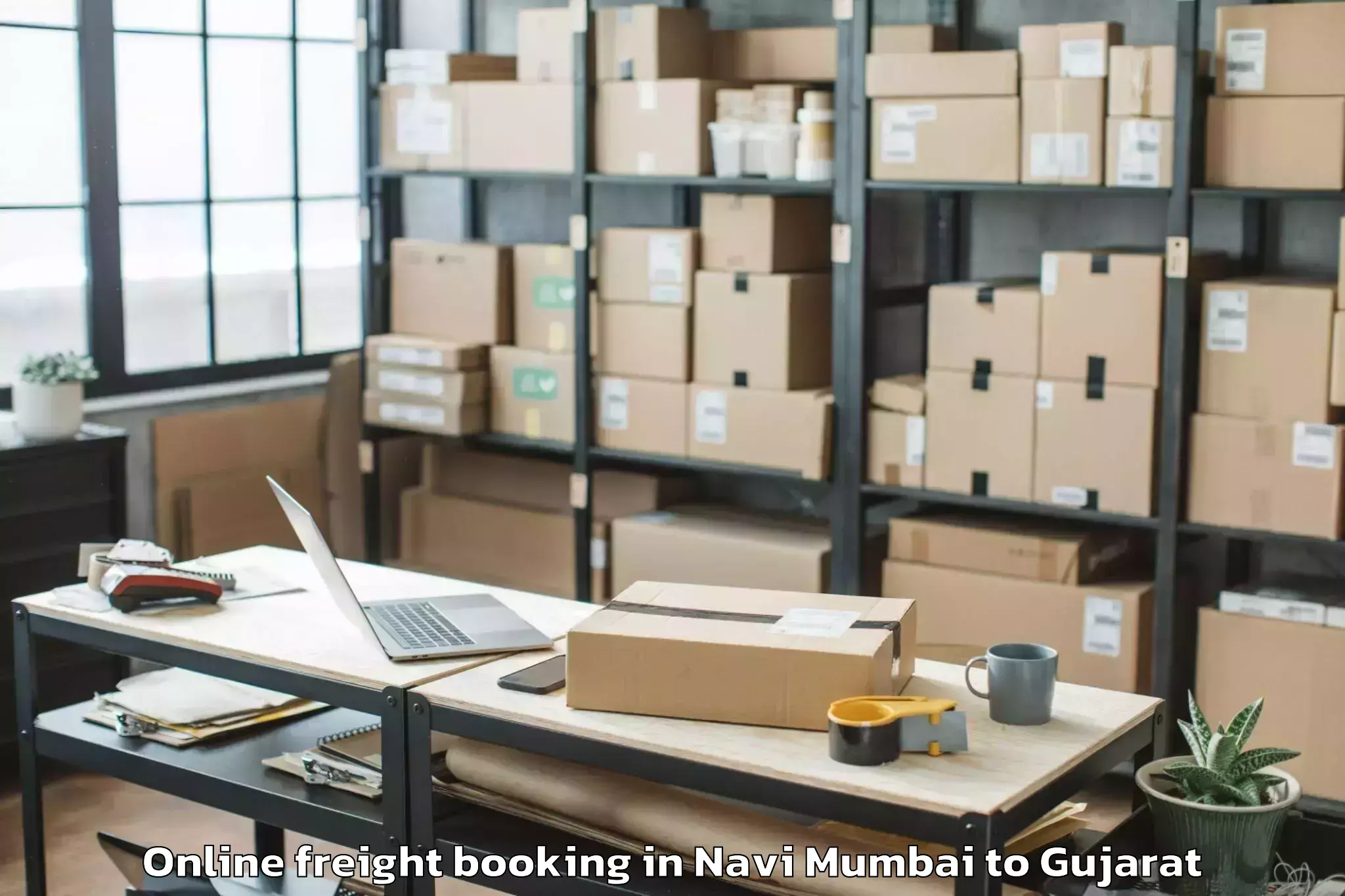 Professional Navi Mumbai to Kheda Online Freight Booking